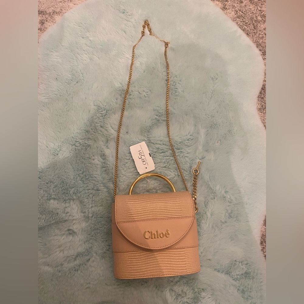 Chloe Aby Small Lock Chain Leather Crossbody